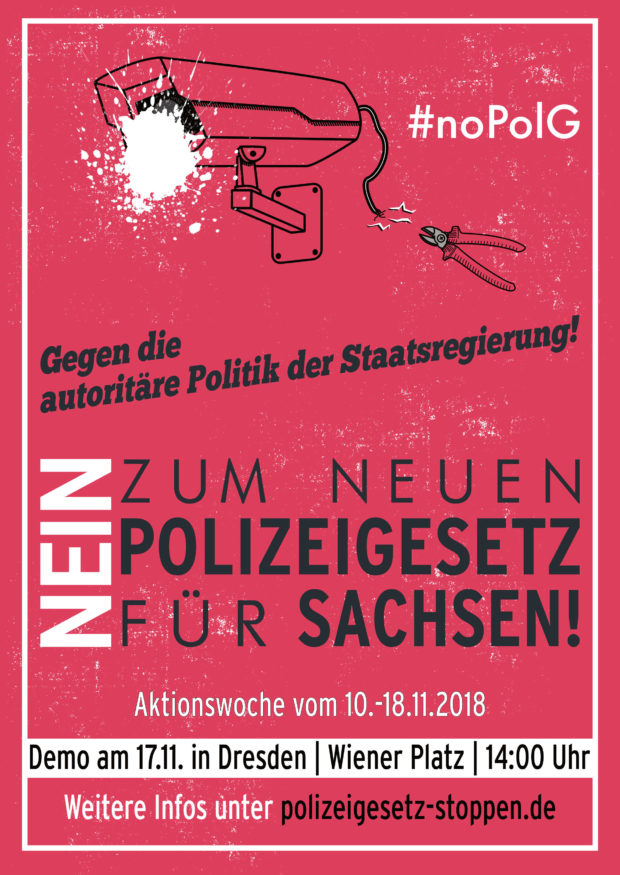 Aufruf zu Aktionstagen gegen das Polizeigesetz 10.-18.11.2018