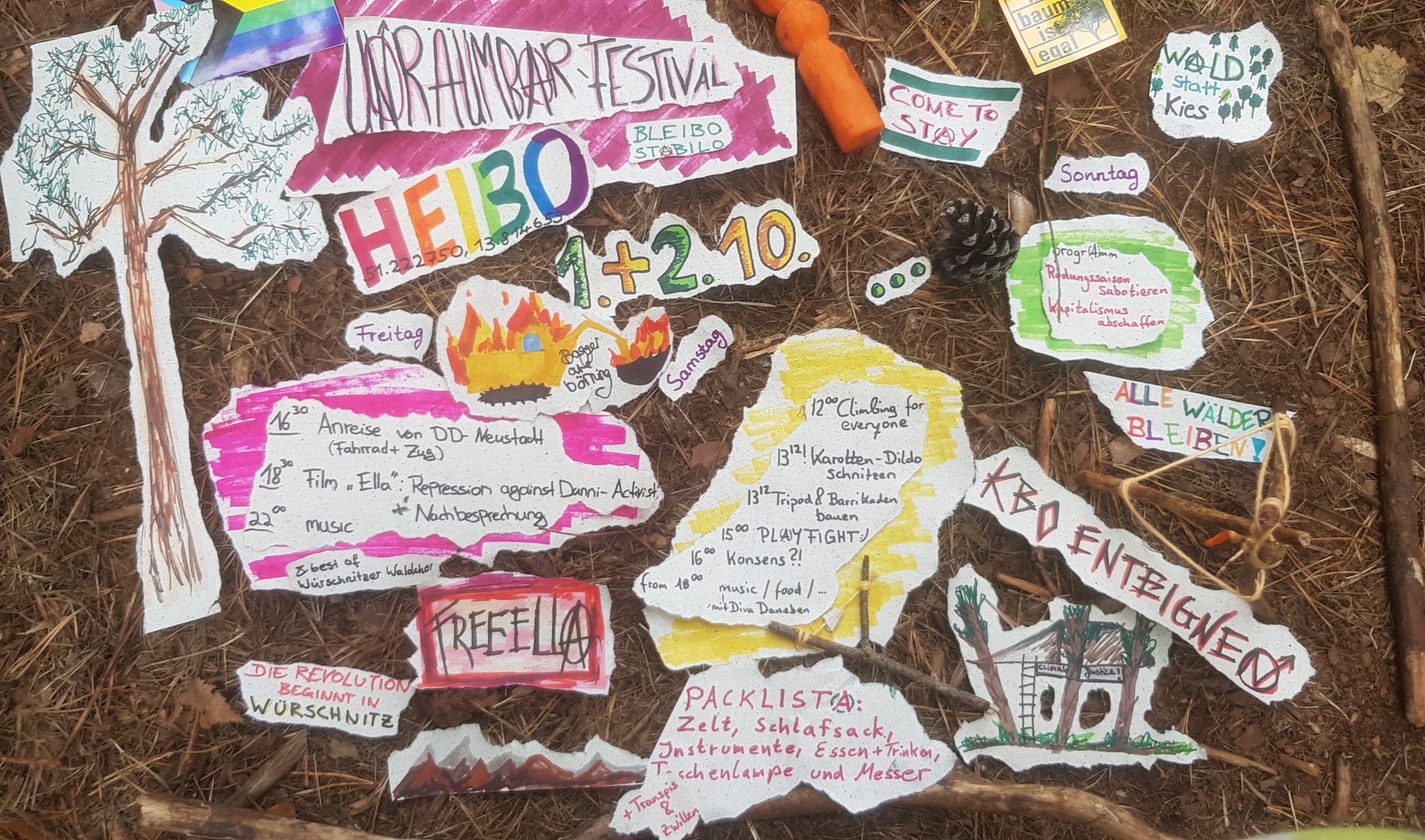 Friday, 01.10.- Sunday 03.10. – “UNRÄUMBAR”-Festival in Heibo – Soli-film for Ella