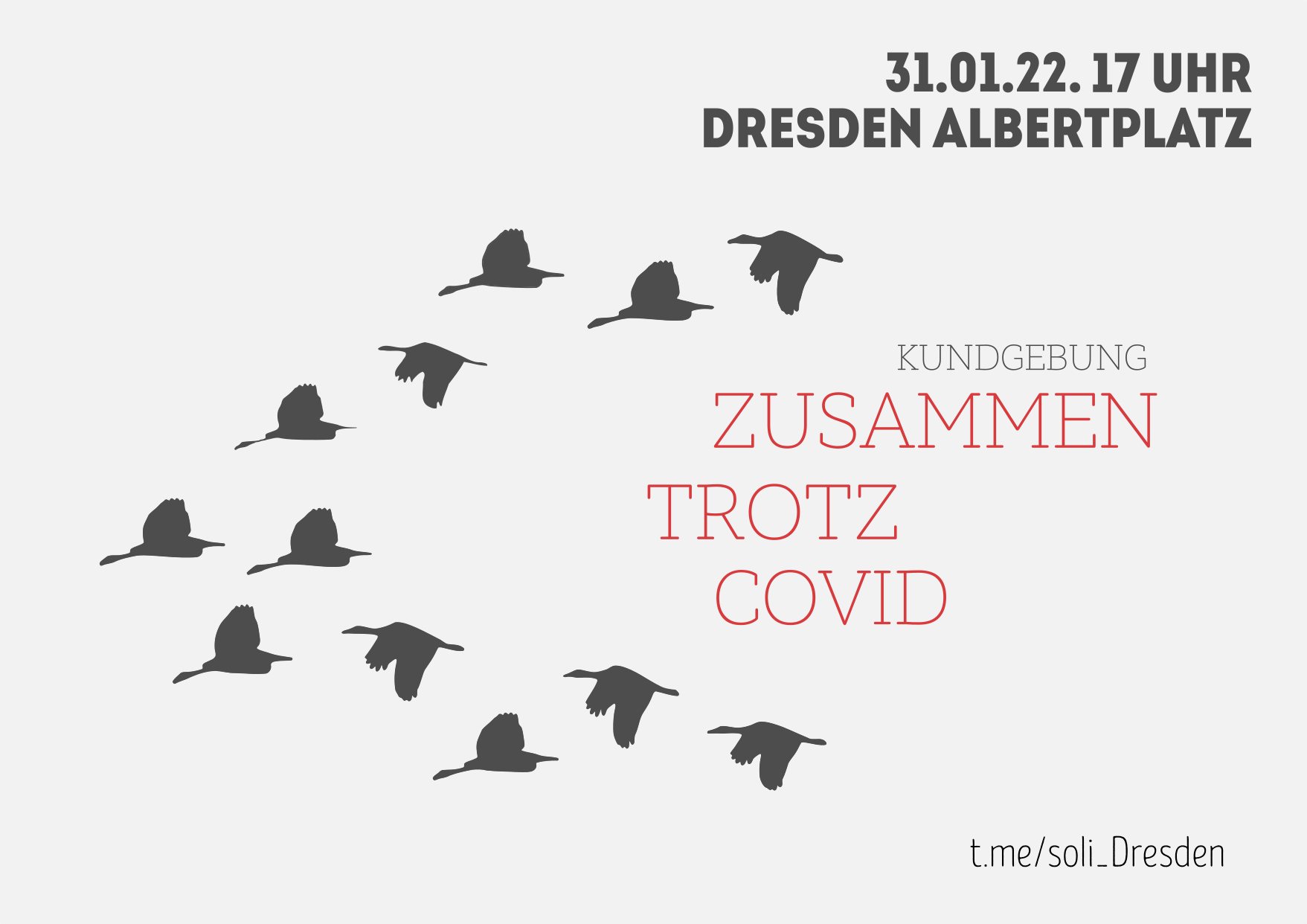Kundgebung „Zusammen trotz COVID“