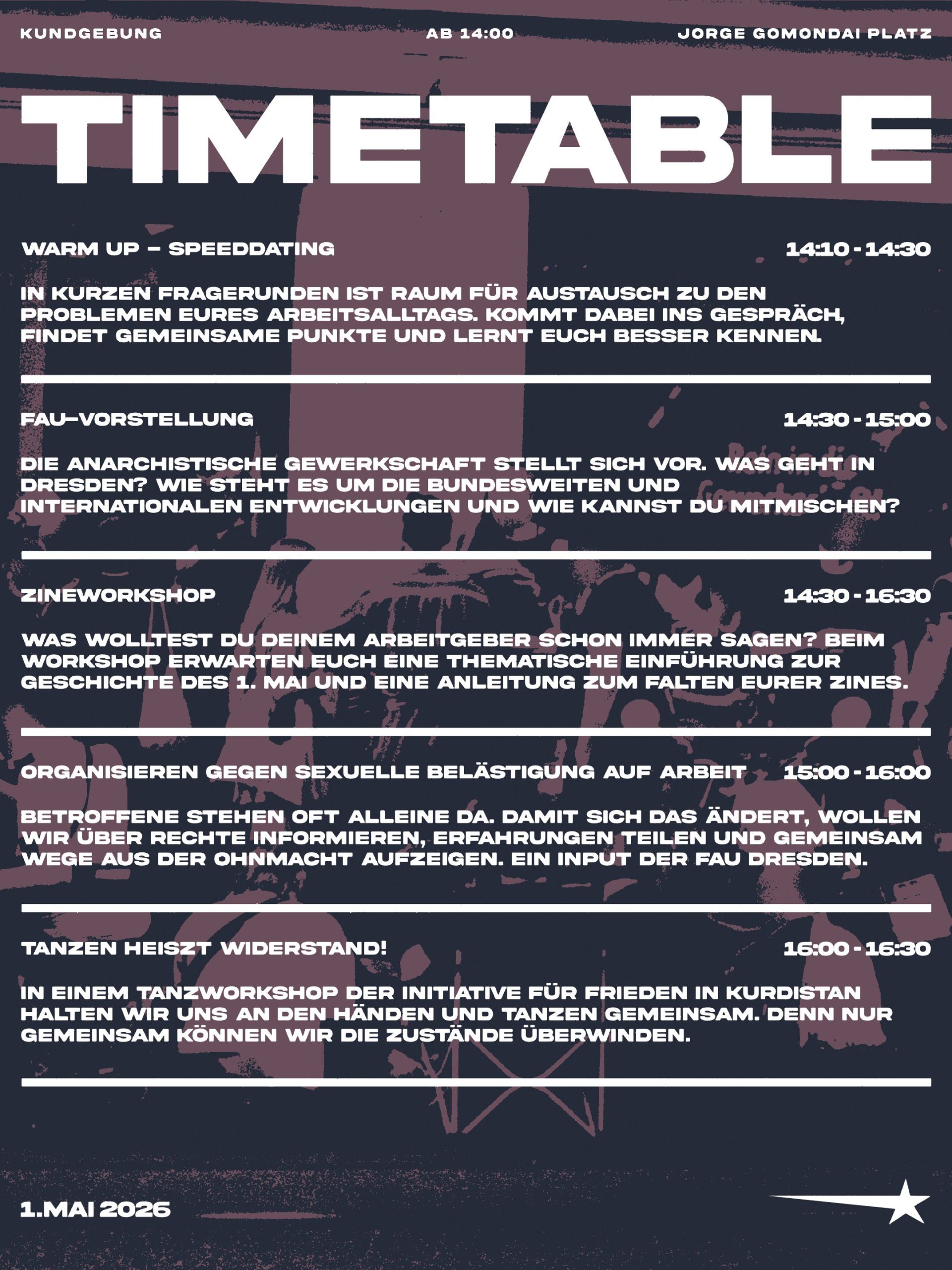 1. Mai Kundgebung & Workshops