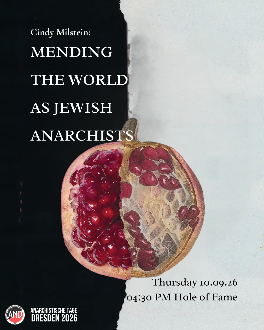 **FÄLLT GESUNDHEITSBEDINGT AUS** Mending the World as Jewish Anarchists (feat. Cindy Milstein)